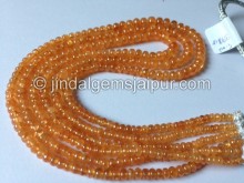 Fanta Spessartite Smooth Roundelle Shape Beads
